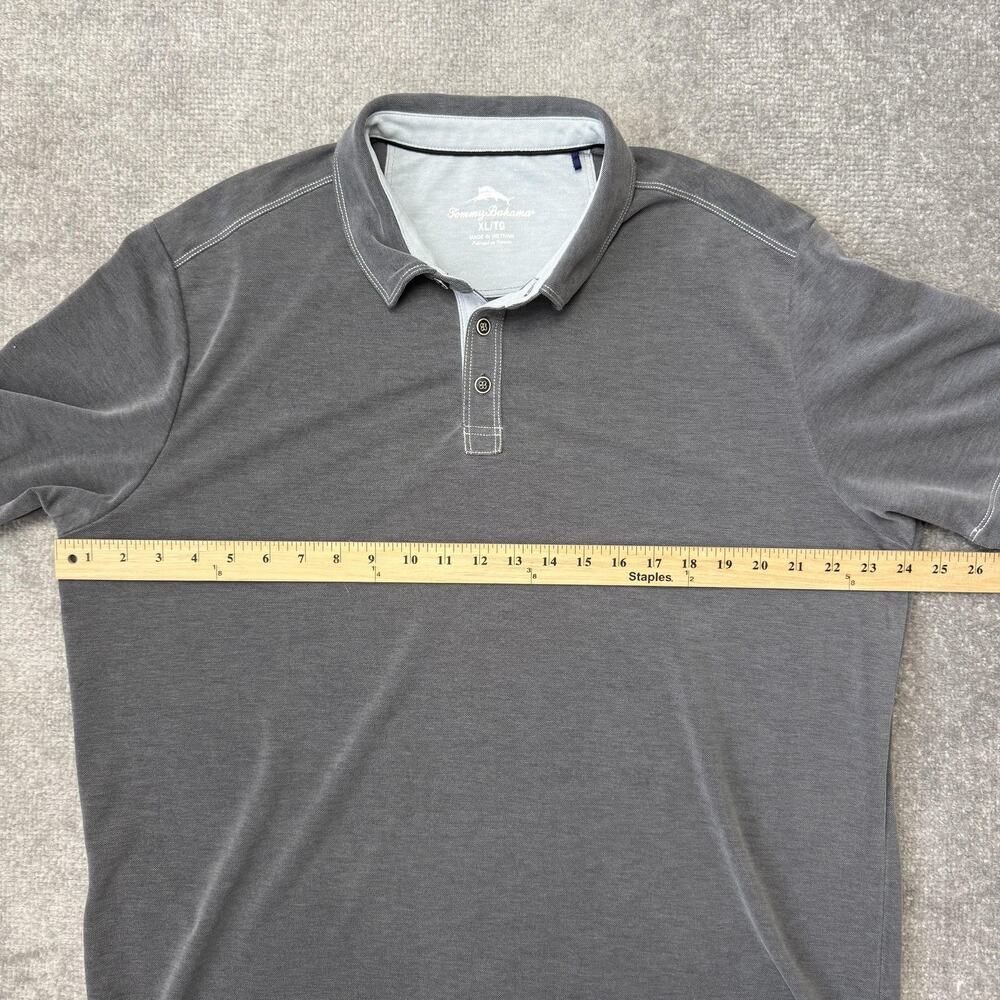 Tommy Bahama Polo Shirt Mens XL Gray TENCEL Lyocell Blend Short Sleeve Casual - Picture 6 of 9